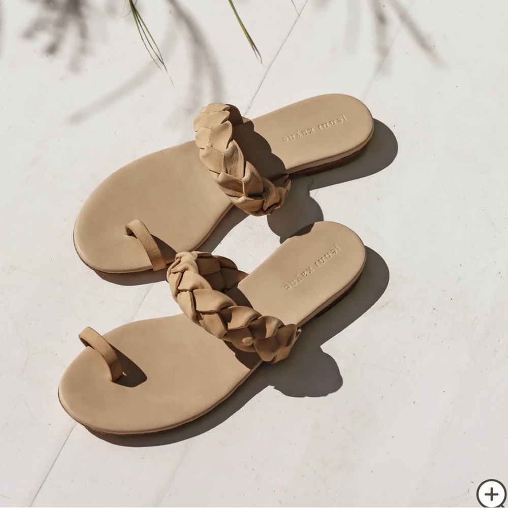 NEW -JENNI KAYNE - Leather Braided Strap Sandal Size 6